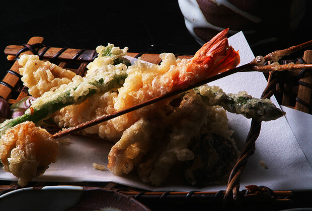 海老と季節のお野菜